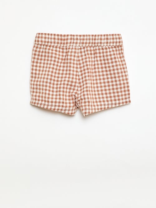 Short in cotone e lino - Kiabi