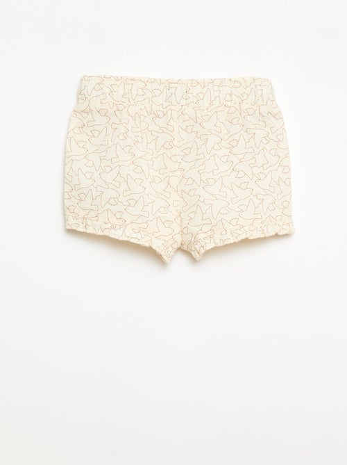 Short in cotone tessuto in cotone e lino - Kiabi
