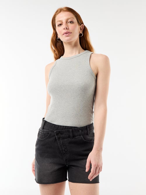 Short in denim a vita alta - Kiabi
