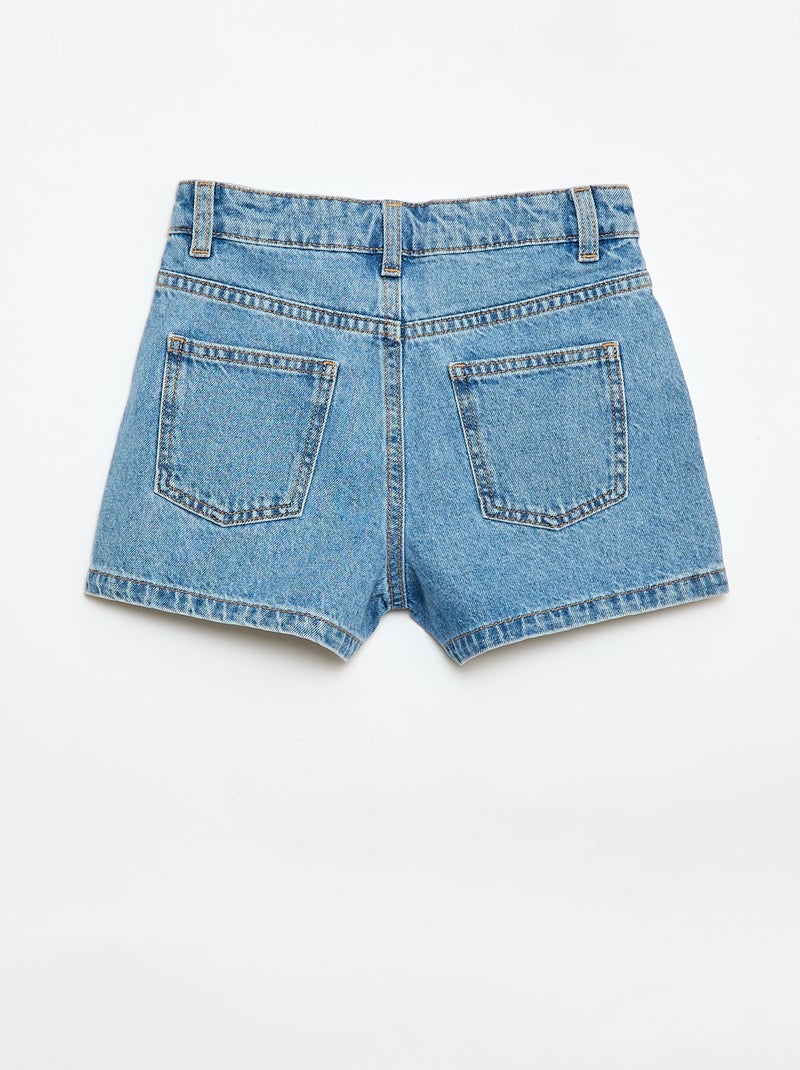 Short in denim con ricami Blu - Kiabi