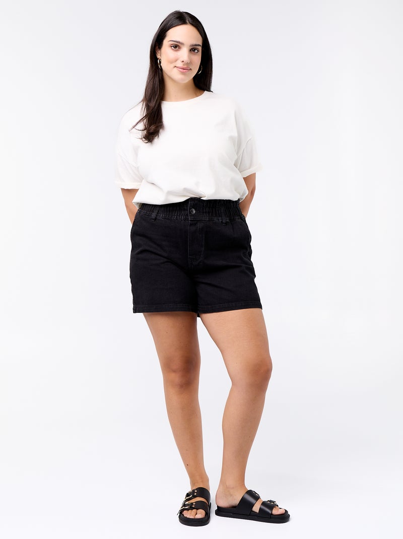 Short in denim con tasche Grigio - Kiabi