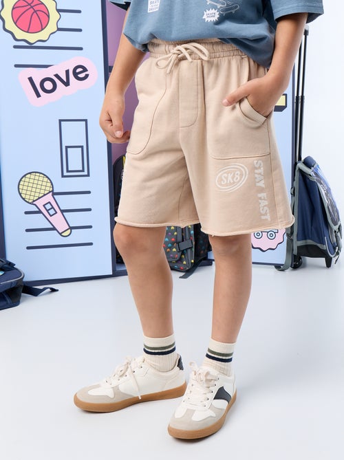 Short in felpa leggera stampata - Kiabi