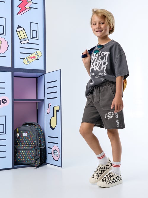 Short in felpa leggera stampata - Kiabi