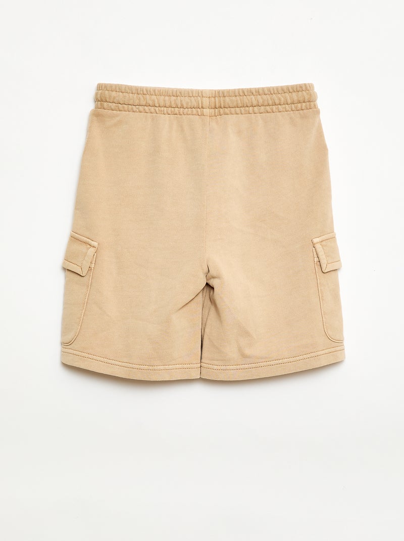 Short in felpa multitasche Beige - Kiabi