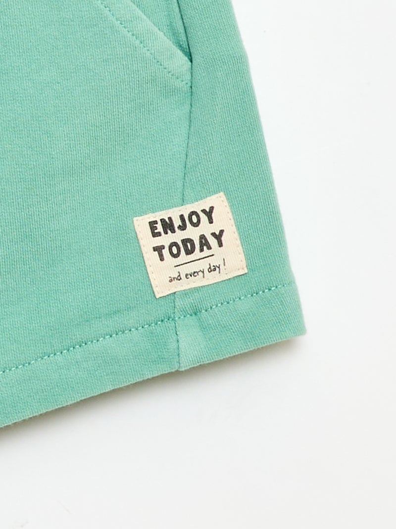 Short in felpa non garzata Verde - Kiabi