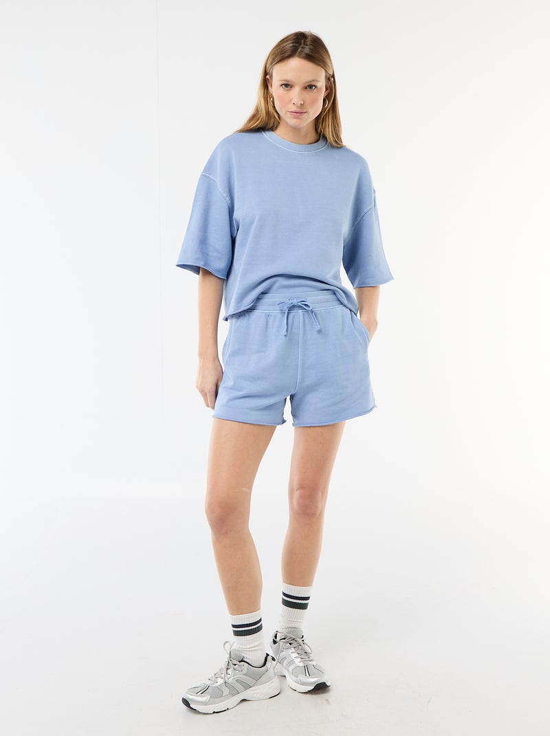 Short in French Terry tinta unita Blu - Kiabi