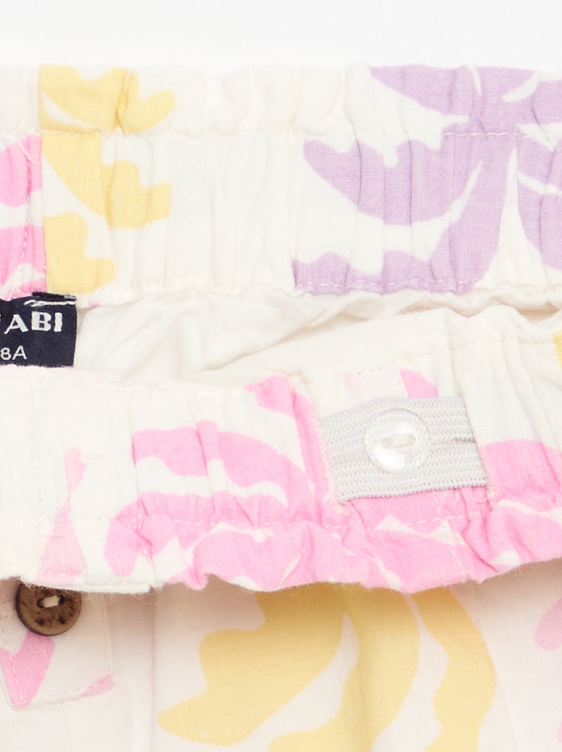 Short in seersucker a taglio dritto Beige - Kiabi