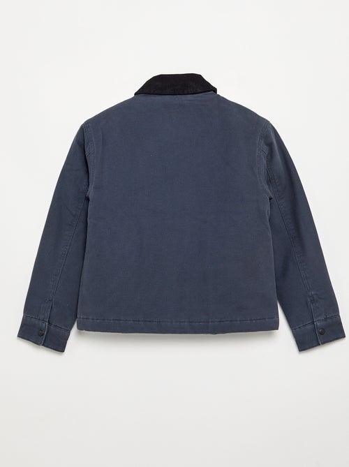 Short jacket with contrasting velvet collar - Kiabi Short jacket with contrasting velvet collar - Kiabi