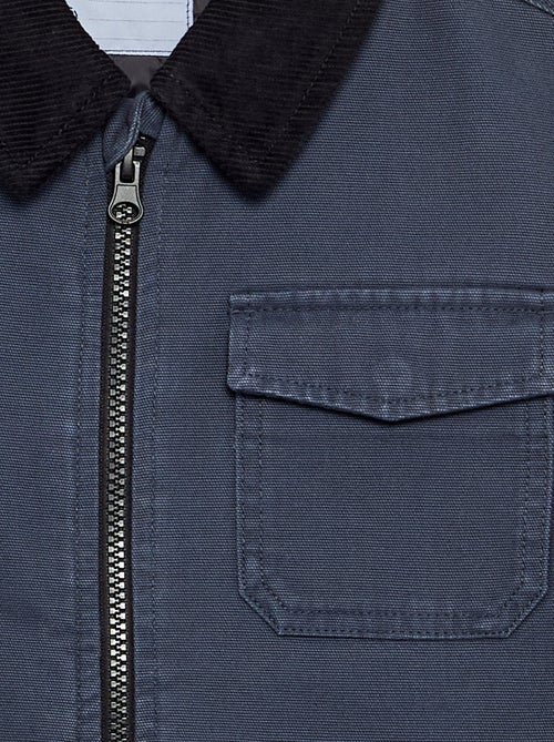 Short jacket with contrasting velvet collar - Kiabi Short jacket with contrasting velvet collar - Kiabi