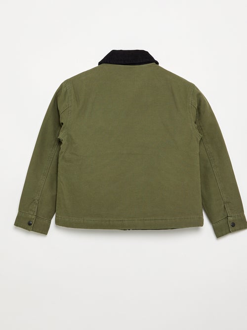 Short jacket with contrasting velvet collar - Kiabi Short jacket with contrasting velvet collar - Kiabi