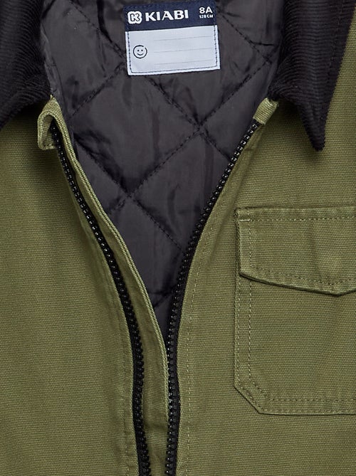 Short jacket with contrasting velvet collar - Kiabi Short jacket with contrasting velvet collar - Kiabi