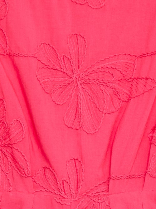 Short jumpsuit with large embroidered flowers - Kiabi