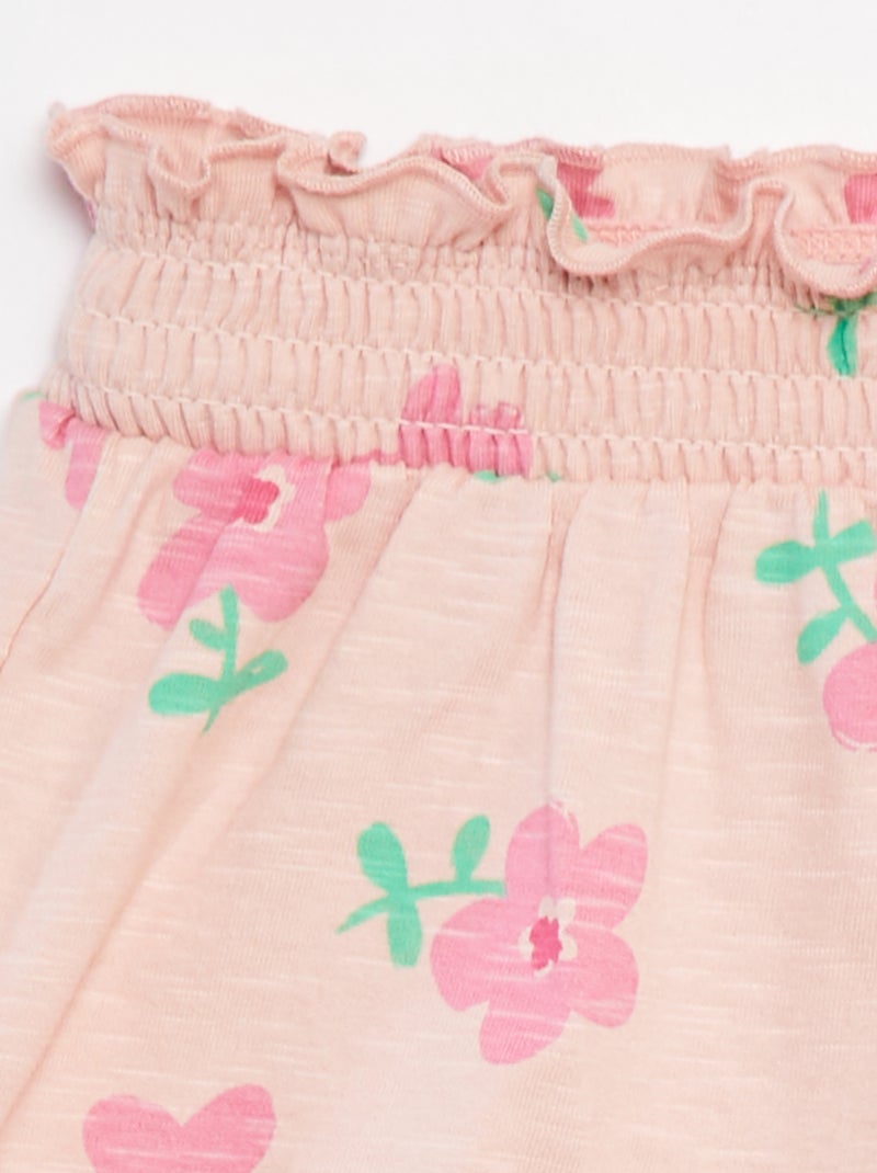 Short léger volanté avec imprimé ROSE - Kiabi