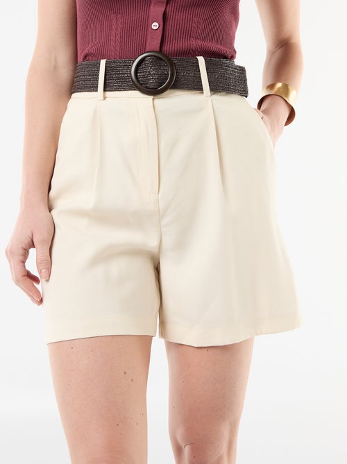 Short leggero + cintura con fibbia - Kiabi