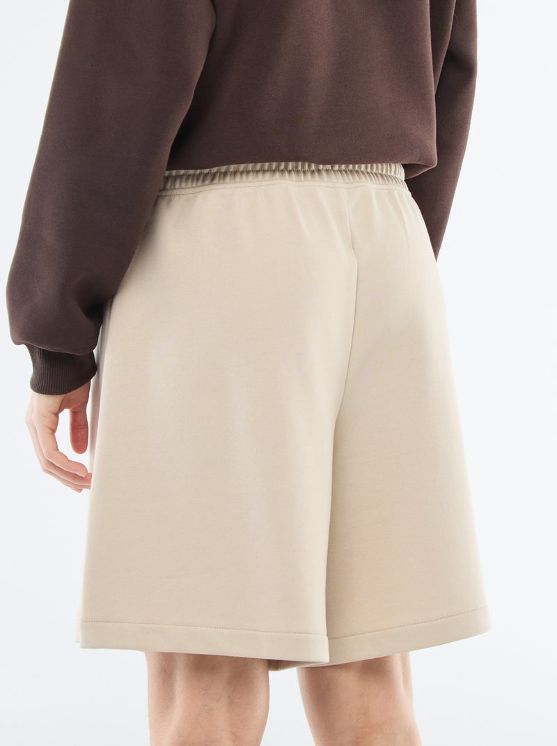 Short long en french terry Beige - Kiabi