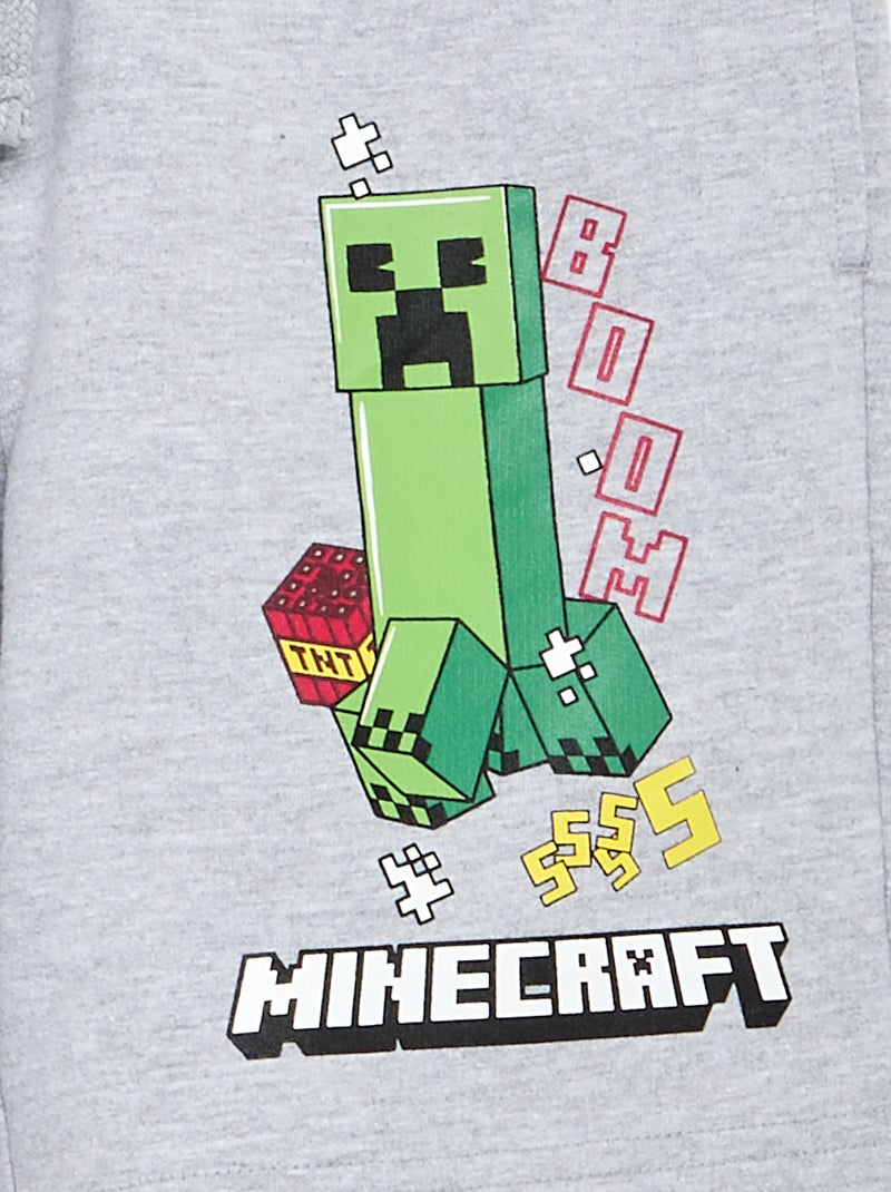 Short 'Minecraft' Gris - Kiabi