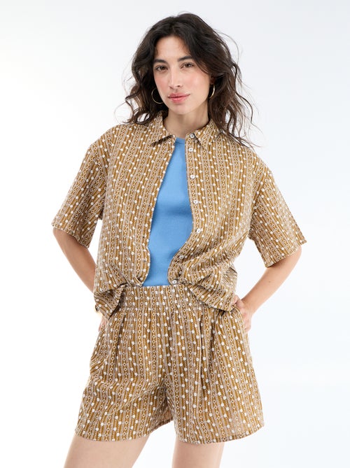 Short mit elastischem Bund und Stickereien - Kiabi Short mit elastischem Bund und Stickereien - Kiabi