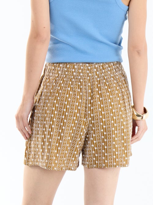 Short mit elastischem Bund und Stickereien - Kiabi Short mit elastischem Bund und Stickereien - Kiabi