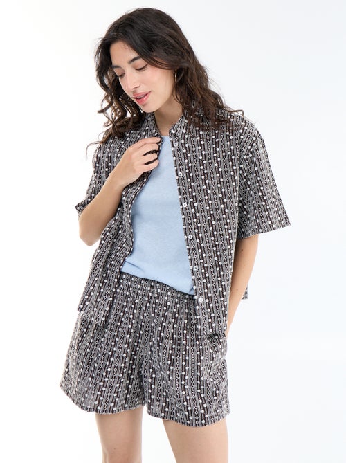Short mit elastischem Bund und Stickereien - Kiabi Short mit elastischem Bund und Stickereien - Kiabi
