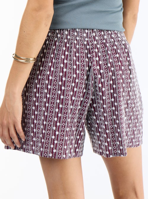 Short mit elastischem Bund und Stickereien - Kiabi Short mit elastischem Bund und Stickereien - Kiabi
