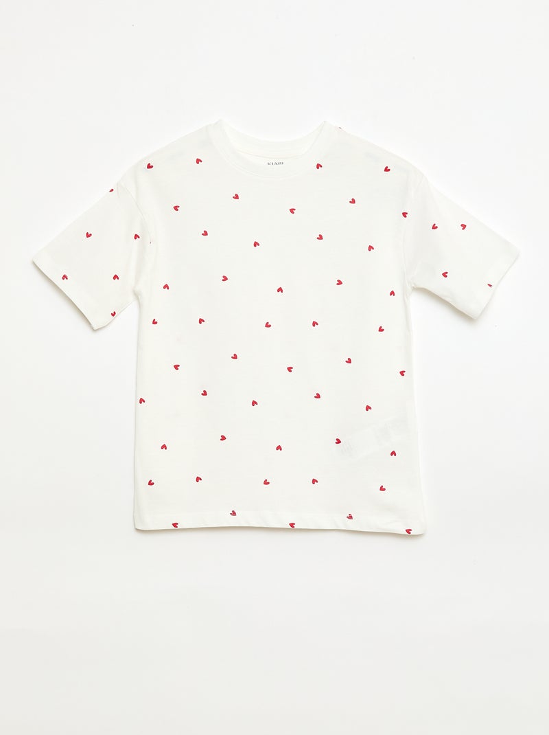 Short pajama set - 2 pieces White - Kiabi