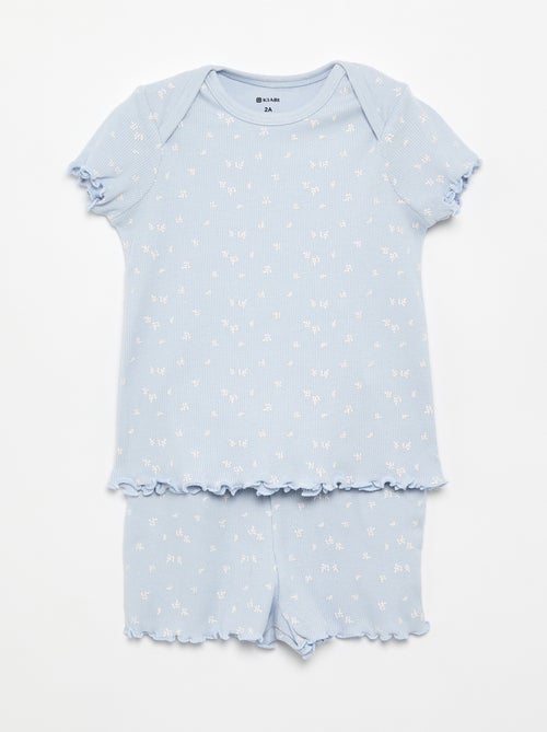 Short Pajama Set - T-shirt + Shorts - 2 Piece - Kiabi Short Pajama Set - T-shirt + Shorts - 2 Piece - Kiabi