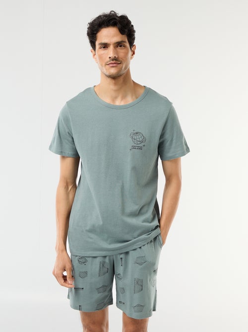 Short pajama set t-shirt + shorts - 2 pieces - Kiabi