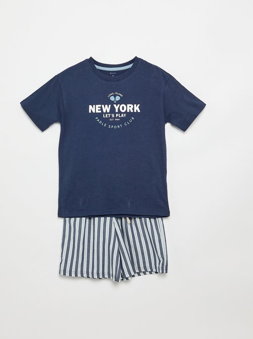 Short pajama set: t-shirt + shorts - 2 pieces - Kiabi