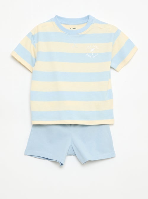 Short pajama set t-shirt + shorts - 2 pieces - Kiabi