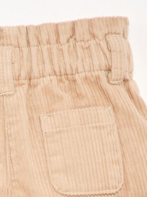 Short paperbag in velluto a costine - Kiabi