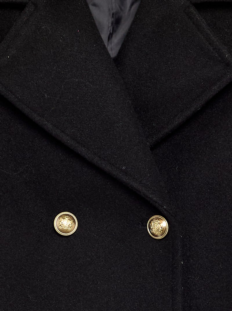 Short pea coat style jacket Black - Kiabi