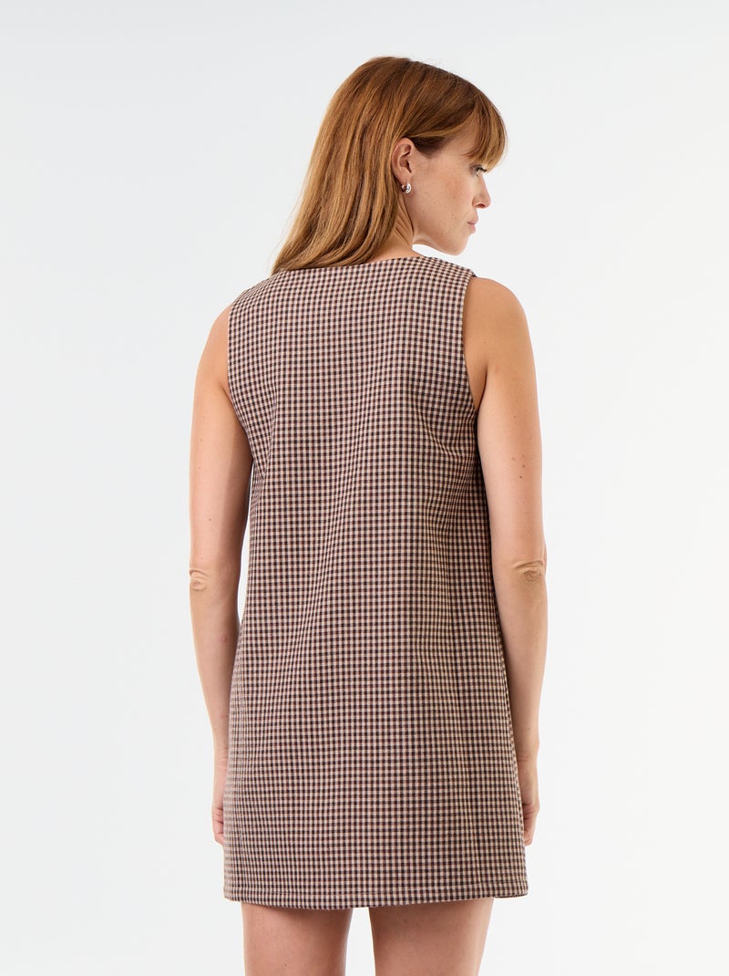 Short pinafore dress Brown - Kiabi