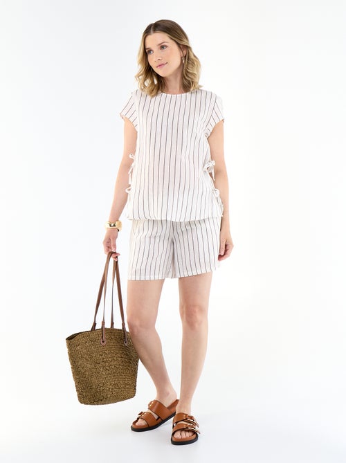 Short premaman in lino stampato - Kiabi Short premaman in lino stampato - Kiabi