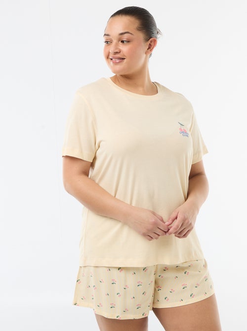 Short Pyjama Set T-shirt + Shorts - 2 pieces - Kiabi