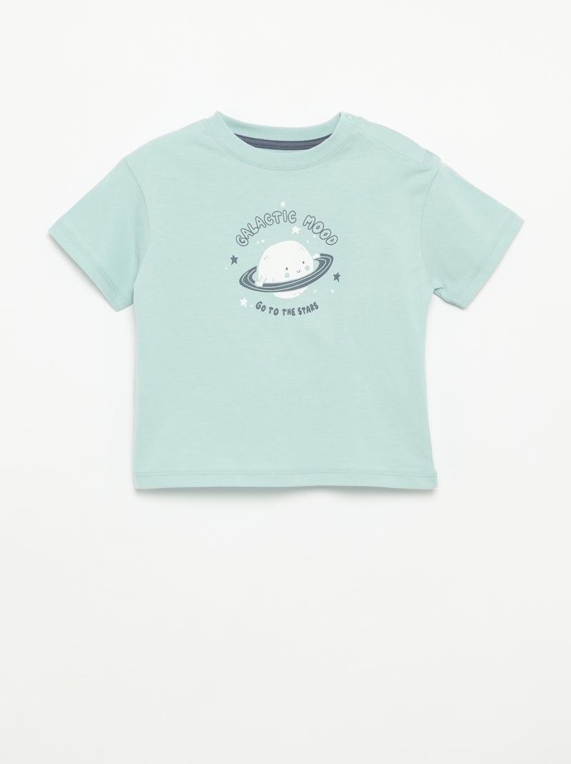 Short pyjamas + T-shirt - 2-piece set Blue - Kiabi