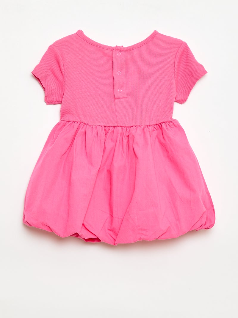Short-Sleeve Bubble Dress Pink - Kiabi