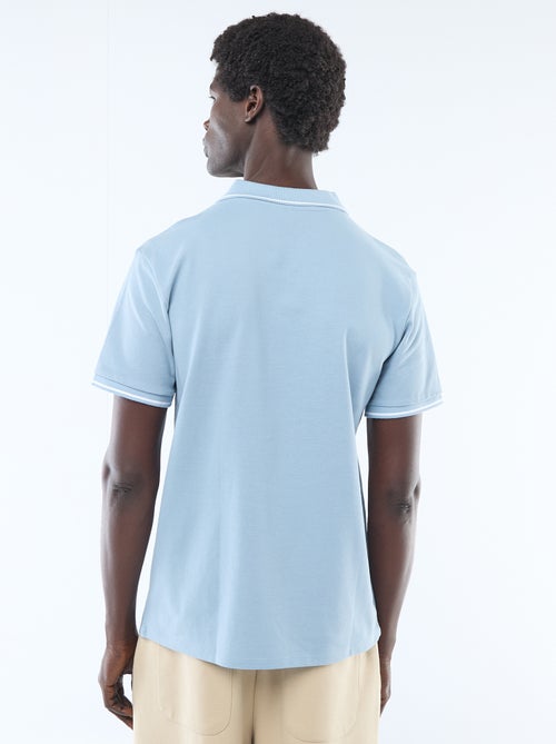 Short-Sleeve Cotton Piqué Polo Shirt - Kiabi