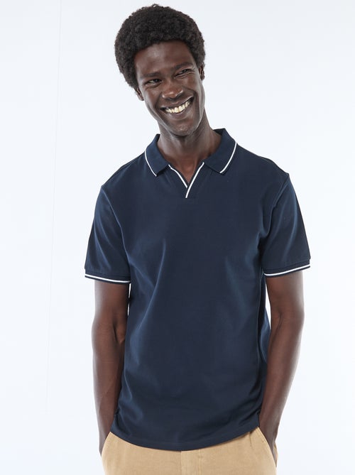 Short-Sleeve Cotton Piqué Polo Shirt - Kiabi