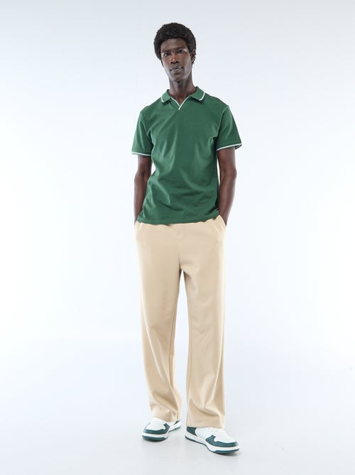 Short-Sleeve Cotton Piqué Polo Shirt - Kiabi