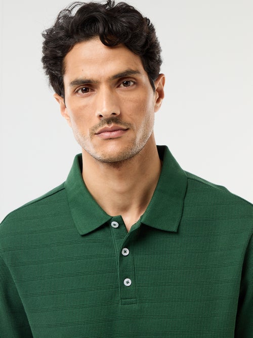 Short-Sleeve Cotton Piqué Polo Shirt - Kiabi