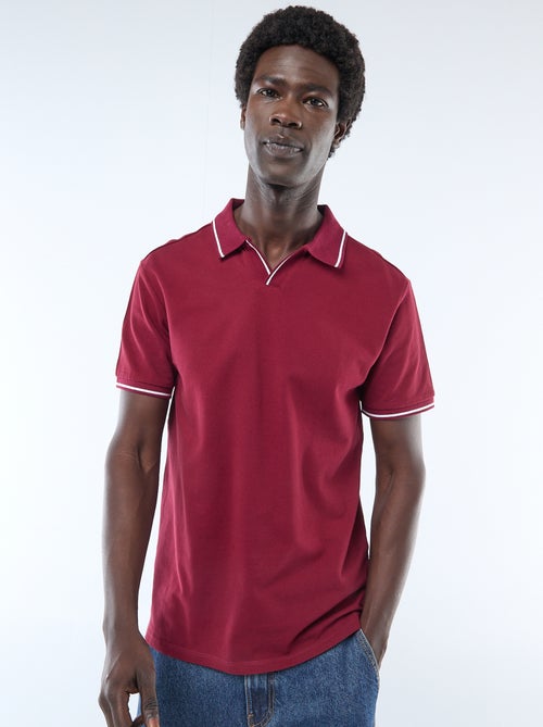 Short-Sleeve Cotton Piqué Polo Shirt - Kiabi