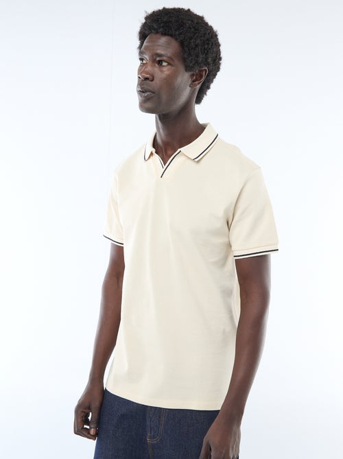 Short-Sleeve Cotton Piqué Polo Shirt - Kiabi