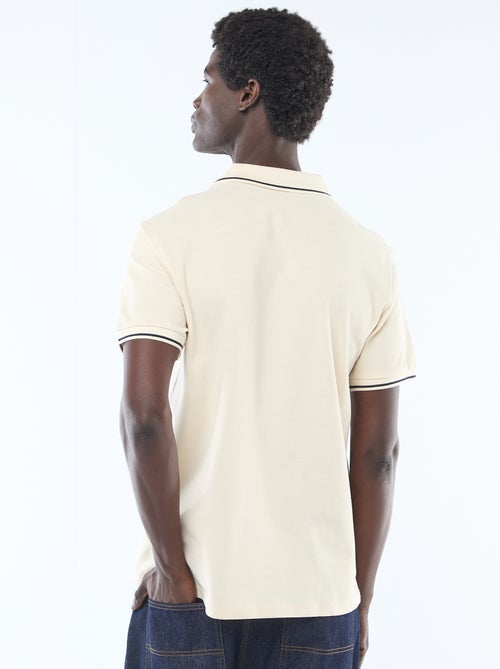 Short-Sleeve Cotton Piqué Polo Shirt - Kiabi