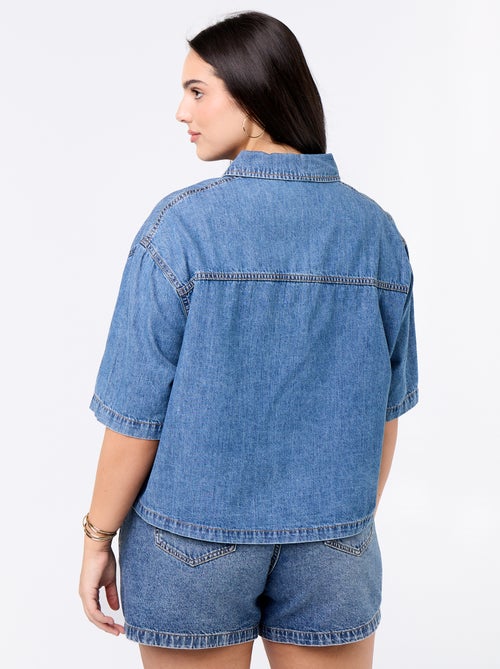 Short-Sleeve Denim Shirt - Kiabi