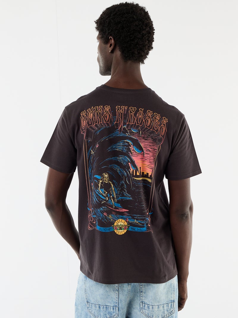 Short-Sleeve "Guns'N Roses" T-Shirt Black - Kiabi