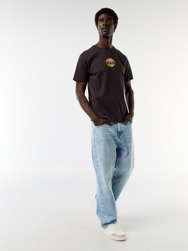Short-Sleeve "Guns'N Roses" T-Shirt Black - Kiabi