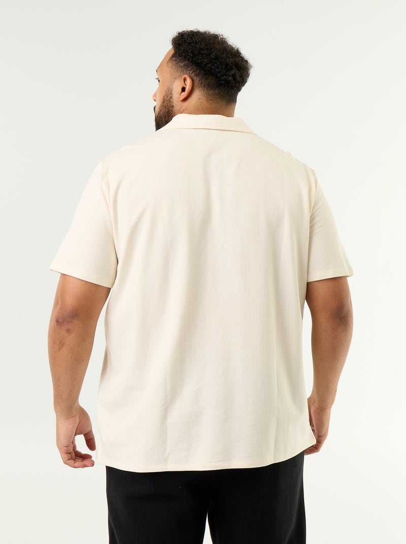 Short-sleeve jersey knit polo White - Kiabi