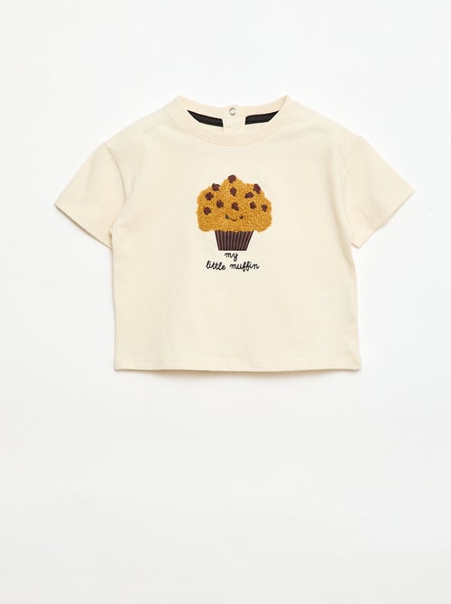 Short-Sleeve Jersey T-Shirt with Printed Chest Pocket - Kiabi