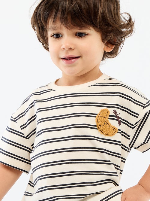 Short-Sleeve Jersey T-Shirt with Printed Chest Pocket - Kiabi