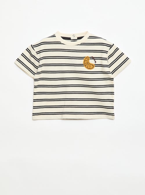 Short-Sleeve Jersey T-Shirt with Printed Chest Pocket - Kiabi
